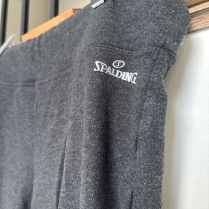 Spalding Charcoal Leggings 3/4 length cinched: Size S.